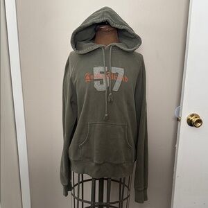Lucky Brand Olive Hoodie with Orange and Gray Details